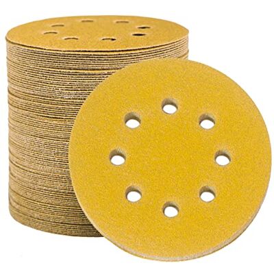 STEBRUAM Disco de lixa discos de lixeira de 100 peças 80 grãos discos de lixa 125 mm papel abrasivo autocolantes discos de polir Hook and Loop papel de lixa abrasivos 8 furos para lixadeira orbital STEBRUAM Disco de lixa discos de lixeira de 100 peças 80 grãos discos de lixa 125 mm papel abrasivo autocolantes discos de polir Hook and Loop papel de lixa abrasivos 8 furos para lixadeira orbital