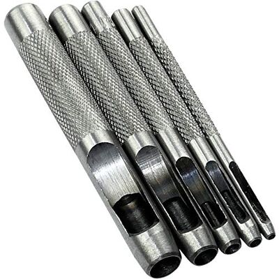 AERZETIX Conjunto de 5 ferramentas de perfuração/perfuração/acabamento de golpe 2/3/4/6/8 mm Punção oca para fazer furos Cinto/couro/cortiça/tecido/correia de relógio martelo aço C45879 AERZETIX Conjunto de 5 ferramentas de perfuração/perfuração/acabamento de golpe 2/3/4/6/8 mm Punção oca para fazer furos Cinto/couro/cortiça/tecido/correia de relógio martelo aço C45879