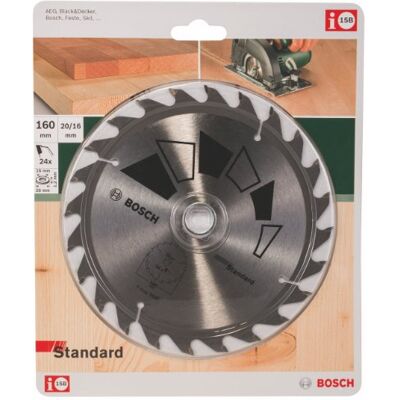 Bosch 2609256810 Lâmina de serra circular de carbeto de tungstênio - 24 dentes - Madeira dura e macia Bosch 2609256810 Lâmina de serra circular de carbeto de tungstênio - 24 dentes - Madeira dura e macia