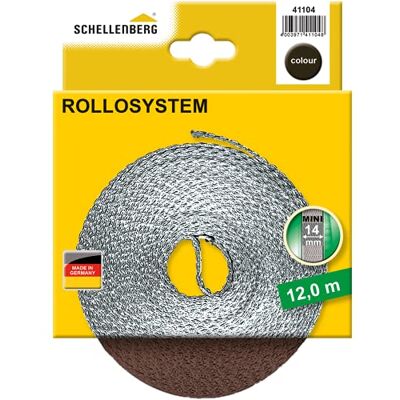 Schellenberg Fita de persiana (14 mm de largura, 12 m), cor marrom Schellenberg Fita de persiana (14 mm de largura, 12 m), cor marrom