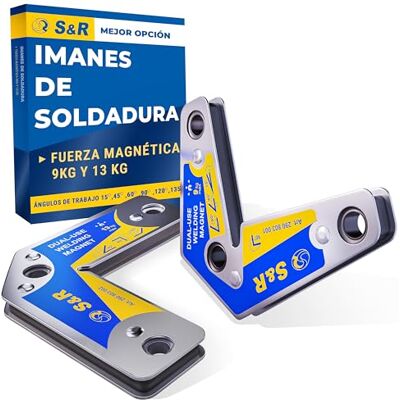 S&R Ímanes de soldagem magnéticos com ângulos de 15°, 45°, 60°, 90°, 120°, 135°, 165° S&R Ímanes de soldagem magnéticos com ângulos de 15°, 45°, 60°, 90°, 120°, 135°, 165°