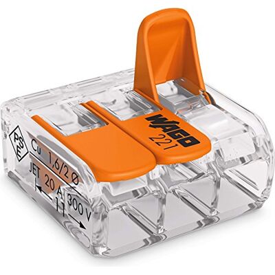 WAGO Conectores de bloco de terminais de cabo de 12 V, 220 240 V (10 unidades de ) WAGO Conectores de bloco de terminais de cabo de 12 V, 220 240 V (10 unidades de )