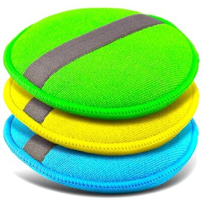 Glart conjunto de 3 esponjas de polimento para carro em microfibra, 130x25mm aplicador de cera ideal para lacas, limpadores de pintura, autopolimento e selagem de lacas. Glart conjunto de 3 esponjas de polimento para carro em microfibra, 130x25mm aplicador de cera ideal para lacas, limpadores de pintura, autopolimento e selagem de lacas.