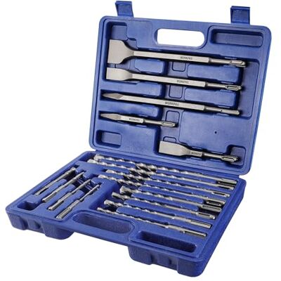 WORKPRO Conjunto de Brocas e Cinzéis SDS Plus de 17 Peças, Acessórios para Martelos Perfuradores, com Estojo de Armazenamento, para Betão, Azulejos, Tijolos, Cimento, Pedra e Alvenaria WORKPRO Conjunto de Brocas e Cinzéis SDS Plus de 17 Peças, Acessórios para Martelos Perfuradores, com Estojo de Armazenamento, para Betão, Azulejos, Tijolos, Cimento, Pedra e Alvenaria