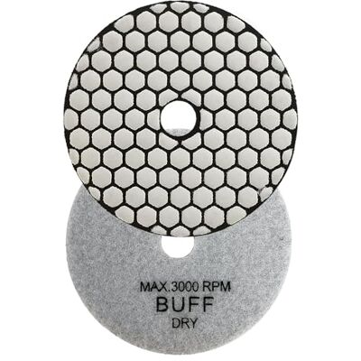 NBB Almofadas de polimento de diamante 4" 100 mm disco de renovação lixado diamante para polir a seco granito mármore pedra granito cerâmica com suporte de nylon bom acabamento (1, BUFF em seco) NBB Almofadas de polimento de diamante 4" 100 mm disco de renovação lixado diamante para polir a seco granito mármore pedra granito cerâmica com suporte de nylon bom acabamento (1, BUFF em seco)