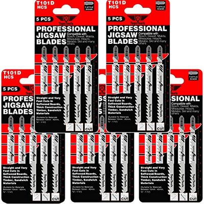 TopsTools Lâminas de serra de recortes da marca T101D para Bosch, DeWalt, Makita, Milwaukee e muito mais (25 unidades) TopsTools Lâminas de serra de recortes da marca T101D para Bosch, DeWalt, Makita, Milwaukee e muito mais (25 unidades)
