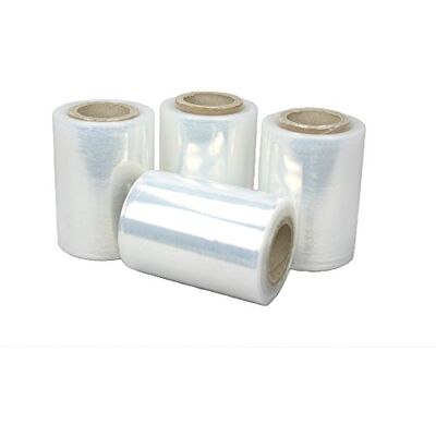 Net4Client 4 x pacote Stretch Wrap Rolls Clear caixas de embalagem de pacotes Wrap Cling Film String Rolls pacote de embalagem rápida e resistente película transparente 100 mm 150 m Fi38 23 µm Net4Client 4 x pacote Stretch Wrap Rolls Clear caixas de embalagem de pacotes Wrap Cling Film String Rolls pacote de embalagem rápida e resistente película transparente 100 mm 150 m Fi38 23 µm