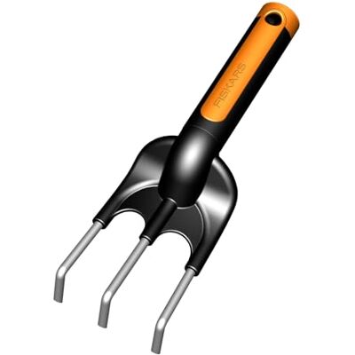 Fiskars Cultivador premium, comprimento: 25 cm, aço inoxidável farpado, preto/laranja, Fiskars Cultivador premium, comprimento: 25 cm, aço inoxidável farpado, preto/laranja,