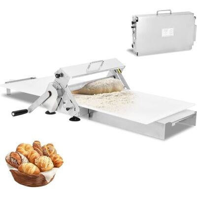 SPECIALBIEGEBUY Laminadora de massa para folhada manual dobrável 2 tamanhos 40 × 90 Rolo folhado manual dobrável em aço inoxidável, espessura ajustável 0-25 mm, painel anti-aderente, uso doméstico e comércio SPECIALBIEGEBUY Laminadora de massa para folhada manual dobrável 2 tamanhos 40 × 90 Rolo folhado manual dobrável em aço inoxidável, espessura ajustável 0-25 mm, painel anti-aderente, uso doméstico e comércio
