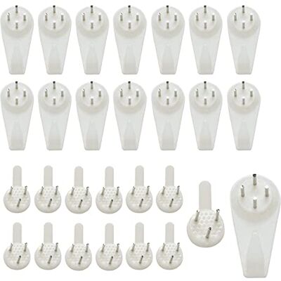 HOOPOE Pendurar Quadros Sem Furos na Parede 80 Peças Gancho de Parede Duro, Cor Branco Pregos de Parede Sem Berbequim, Pendurar Quadros Sem Pregos, Ganchos de Imagem Pendurador de Quadros para Pendurar HOOPOE Pendurar Quadros Sem Furos na Parede 80 Peças Gancho de Parede Duro, Cor Branco Pregos de Parede Sem Berbequim, Pendurar Quadros Sem Pregos, Ganchos de Imagem Pendurador de Quadros para Pendurar