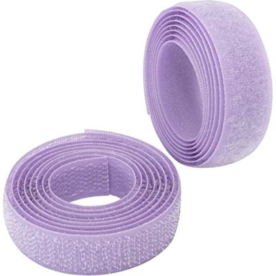 AERZETIX C65881 Fita/rolo de scratch 16mm 1 metro auto agarra organizador/sujetador de cabos tira de enganche para bolsa, peça de roupa, correia cor: lavanda em poliamida e poliéster AERZETIX C65881 Fita/rolo de scratch 16mm 1 metro auto agarra organizador/sujetador de cabos tira de enganche para bolsa, peça de roupa, correia cor: lavanda em poliamida e poliéster