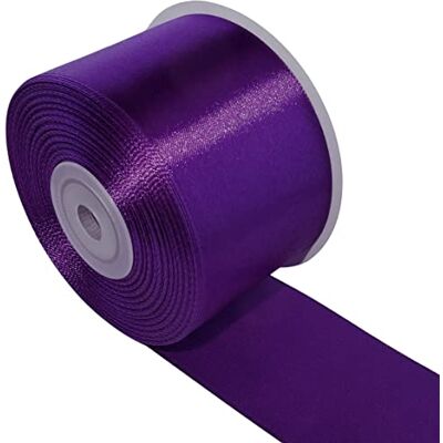 AERZETIX Rolo de fita de cetim 50 mm x 25 m cor púrpura tira de embalagem presente para decoração de casamento aniversário festa em poliéster AERZETIX Rolo de fita de cetim 50 mm x 25 m cor púrpura tira de embalagem presente para decoração de casamento aniversário festa em poliéster