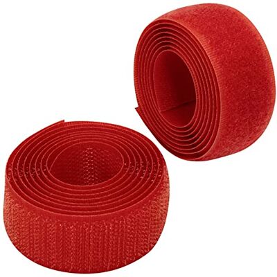 AERZETIX Fita / rolo de scratch 25 mm 1 metro auto-aderência organizador/prendedores de cabos tira de encaixe bolsa de vestuário correia cor: vermelho em poliamida e poliéster AERZETIX Fita / rolo de scratch 25 mm 1 metro auto-aderência organizador/prendedores de cabos tira de encaixe bolsa de vestuário correia cor: vermelho em poliamida e poliéster