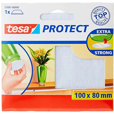 tesa Protect Protetor deslizante de feltro 100 mm x 80 mm, branco Protetores deslizantes retangulares para móveis protegem superfícies delicadas, como parquet ou laminado tesa Protect Protetor deslizante de feltro 100 mm x 80 mm, branco Protetores deslizantes retangulares para móveis protegem superfícies delicadas, como parquet ou laminado