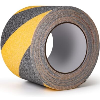 Kixaro Fita antiderrapante escadas piscina banheira chão 10 x 10 cm fita antiderrapante autocolante amarelo preto x 1 rolo tira antiderrapante escada exterior interior adesivo autocolante Garantia de vida Kixaro Fita antiderrapante escadas piscina banheira chão 10 x 10 cm fita antiderrapante autocolante amarelo preto x 1 rolo tira antiderrapante escada exterior interior adesivo autocolante Garantia de vida