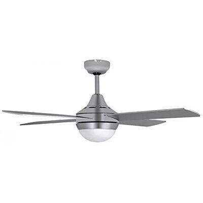 Orbegozo Ventoinha de teto com luz LED, controlo remoto, 3 velocidades, função temporizador, 120 cm de diâmetro, 60 W de potência, cor prateado Orbegozo Ventoinha de teto com luz LED, controlo remoto, 3 velocidades, função temporizador, 120 cm de diâmetro, 60 W de potência, cor prateado