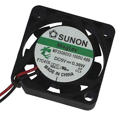 Sunon Ventoinha de 5 V CC 0,38 W 25 x 25 x 6 mm 3,7 m³/h 1000 U/min 3,7 m³/h MF25060V21000UA99 Sunon Ventoinha de 5 V CC 0,38 W 25 x 25 x 6 mm 3,7 m³/h 1000 U/min 3,7 m³/h MF25060V21000UA99