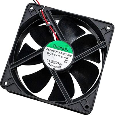 Sunon Fan 24 V, DC 5,2 W, 120 x 120 x 38 mm, 197 m³/h 2600 U/Min, 197 m³/h EEC0382B2-A99 Sunon Fan 24 V, DC 5,2 W, 120 x 120 x 38 mm, 197 m³/h 2600 U/Min, 197 m³/h EEC0382B2-A99