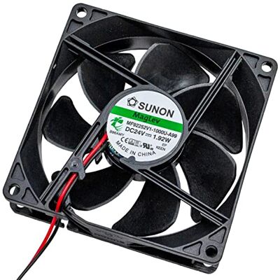 Sunon Fan 24 V DC 1,92 W 92 x 92 x 25 mm 87,5 m³/h 3000U/Min 87,5 m³/h MF92252V11000UA99 Sunon Fan 24 V DC 1,92 W 92 x 92 x 25 mm 87,5 m³/h 3000U/Min 87,5 m³/h MF92252V11000UA99