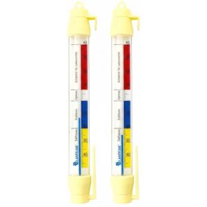 Lantelme Conjunto de 2 unidades de 21 cm frigorífico termómetro com marcas para congelador ideal e temperaturas de refrigeração para alimentos 3252 Lantelme Conjunto de 2 unidades de 21 cm frigorífico termómetro com marcas para congelador ideal e temperaturas de refrigeração para alimentos 3252
