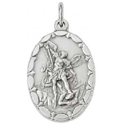 I G J Medalla de San Miguel el Arcángel, medallas de San Patrón, 100% fabricadas en Italia I G J Medalla de San Miguel el Arcángel, medallas de San Patrón, 100% fabricadas en Italia