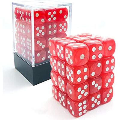 BESCON DICE Bescon 12 mm 6 Sided Dice 36 in Brick Box, 12 mm Six Sided Die (36) Block of Dice, vermelho mármore BESCON DICE Bescon 12 mm 6 Sided Dice 36 in Brick Box, 12 mm Six Sided Die (36) Block of Dice, vermelho mármore