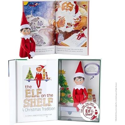 The Elf on the Shelf The Uma tradição natalícia livro em espanhol e Elfo Boy Scout de olhos azuis The Elf on the Shelf The Uma tradição natalícia livro em espanhol e Elfo Boy Scout de olhos azuis