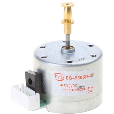 NOPOXA EG530SD-3F C5-12V 3-Velocidades 33/45/78 Motor de cobertura de cobre ajustável de metal para gira-discos NOPOXA EG530SD-3F C5-12V 3-Velocidades 33/45/78 Motor de cobertura de cobre ajustável de metal para gira-discos