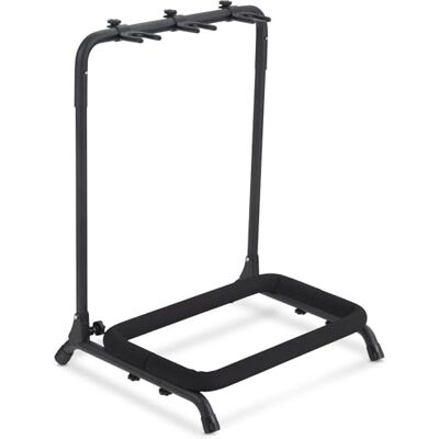 Classic Cantabile Suporte multi-guitarra 3 instrumentos, peso: 2 Suporte múltiplo para 3 guitarras acústicas/elétricas e baixos, dobrável para armazenamento e transporte simples Classic Cantabile Suporte multi-guitarra 3 instrumentos, peso: 2 Suporte múltiplo para 3 guitarras acústicas/elétricas e baixos, dobrável para armazenamento e transporte simples