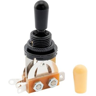 Musiclily Métrico Selector de comprimidos Toggle Switch 3 posições para guitarra elétrica Epiphone Les Paul LP, preto com botão preto Musiclily Métrico Selector de comprimidos Toggle Switch 3 posições para guitarra elétrica Epiphone Les Paul LP, preto com botão preto
