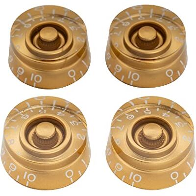 Musiclily Pro Imperial polegadas tamanho botões de potenciómetros forma cilíndrica botões para USA guitarra elétrica Les Paul Style, ouro (conjunto de 4) Musiclily Pro Imperial polegadas tamanho botões de potenciómetros forma cilíndrica botões para USA guitarra elétrica Les Paul Style, ouro (conjunto de 4)