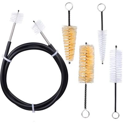 DZDSBB Trompete, Trompetes Instrumento, Kit de Limpeza para Trompete, Escova de Limpeza de Tubo, Escova de Limpeza em Espiral, Escova de Limpeza de Extremidade Dupla de Nylon, Tubos de Escova Mais Práticos DZDSBB Trompete, Trompetes Instrumento, Kit de Limpeza para Trompete, Escova de Limpeza de Tubo, Escova de Limpeza em Espiral, Escova de Limpeza de Extremidade Dupla de Nylon, Tubos de Escova Mais Práticos