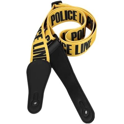 MOUMOUTEN Correia de guitarra, padrão de linha de aviso amarelo ajustável universal correias de guitarra com extremidades de couro adequado para baixo, guitarras elétricas e acústicas Compatible con guitarras acústicas, eléctricas y bajos, correa resist MOUMOUTEN Correia de guitarra, padrão de linha de aviso amarelo ajustável universal correias de guitarra com extremidades de couro adequado para baixo, guitarras elétricas e acústicas Compatible con guitarras acústicas, eléctricas y bajos, correa resist