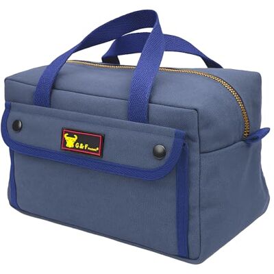 G & F Products G & F Government Issued Style Mechanics Heavy Duty Tool bag with Brass zipper and side pockets, tool bag for cars, drill, garden and eletrician. G & F Products G & F Government Issued Style Mechanics Heavy Duty Tool bag with Brass zipper and side pockets, tool bag for cars, drill, garden and eletrician.
