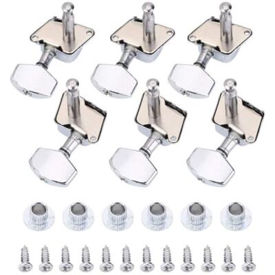 Alomejor estacas de afinação, metal durável 3 L 3R cabeças de máquina fixadas para músicos reparadores amadores aprimoramento de guitarras em estúdio casa oficina Alomejor estacas de afinação, metal durável 3 L 3R cabeças de máquina fixadas para músicos reparadores amadores aprimoramento de guitarras em estúdio casa oficina