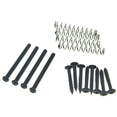 KAISH American Thread Humbucker Parafusos de altura para captador Humbucker, anel de pastilha envolvente, parafusos de montagem para pastilhas de rosca dos Estados Unidos, cor preta KAISH American Thread Humbucker Parafusos de altura para captador Humbucker, anel de pastilha envolvente, parafusos de montagem para pastilhas de rosca dos Estados Unidos, cor preta