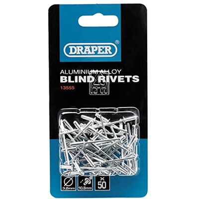 Draper 50105594 Rebitadora (tamanho: 3,2 mm, pack de 50) Draper 50105594 Rebitadora (tamanho: 3,2 mm, pack de 50)
