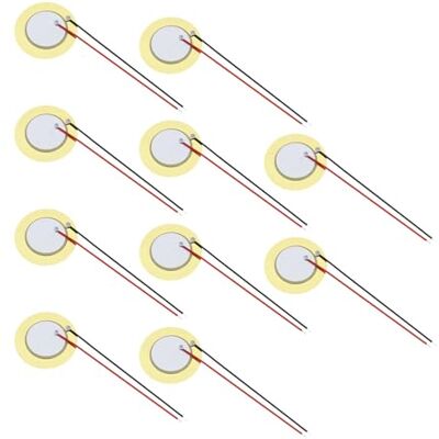 YINETTECH 10 peças de 20 mm de disco de cobre piezoelétrico campainha 2 polos campainha acústica elementos transdutores para sensores tácteis de tambor eletrónico disp YINETTECH 10 peças de 20 mm de disco de cobre piezoelétrico campainha 2 polos campainha acústica elementos transdutores para sensores tácteis de tambor eletrónico disp