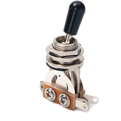 Alnicov Peças de interruptor de alavanca de 3 vias para guitarra Les Paul LP, ponta preta Alnicov Peças de interruptor de alavanca de 3 vias para guitarra Les Paul LP, ponta preta