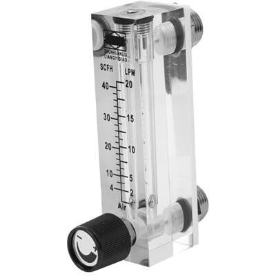 FTVOGUE Medidor de fluxo de gás ajustável LZM-6T tipo de painel medidor de fluxo instrumento latão fêmea BSP1 / 4" para oxigénio/ar/gás 2-20LPM / 4-40SCFH FTVOGUE Medidor de fluxo de gás ajustável LZM-6T tipo de painel medidor de fluxo instrumento latão fêmea BSP1 / 4" para oxigénio/ar/gás 2-20LPM / 4-40SCFH