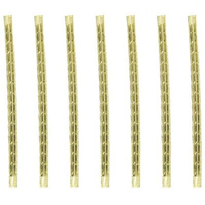 Tomotato Conjunto de 24 peças de fio de traste de guitarra fio de traste de guitarra elétrica de 2,7 mm linha de escala de divisórias de traste de latão para guitarra para instrumento Tomotato Conjunto de 24 peças de fio de traste de guitarra fio de traste de guitarra elétrica de 2,7 mm linha de escala de divisórias de traste de latão para guitarra para instrumento
