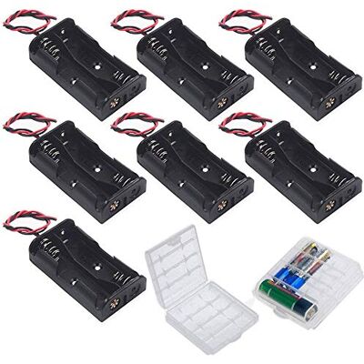 GTIWUNG 3 V AA Caixa de suporte de bateria caixa de armazenamento de bateria de plástico (2 Solts × 7 peças) GTIWUNG 3 V AA Caixa de suporte de bateria caixa de armazenamento de bateria de plástico (2 Solts × 7 peças)