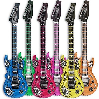 GOODS+GADGETS Guitarra de ar Rockstar insuflável 100 cm colorido (6X) GOODS+GADGETS Guitarra de ar Rockstar insuflável 100 cm colorido (6X)