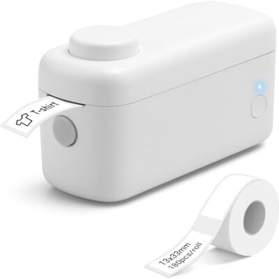 August LBP160 W Etiquetadora autocolantes, impressora etiquetas autocolantes Bluetooth, impressora autocolantes auto-adesivos recarregável, máquina etiquetas adesivas com cortador, 1700 ícones (branco) August LBP160 W Etiquetadora autocolantes, impressora etiquetas autocolantes Bluetooth, impressora autocolantes auto-adesivos recarregável, máquina etiquetas adesivas com cortador, 1700 ícones (branco)