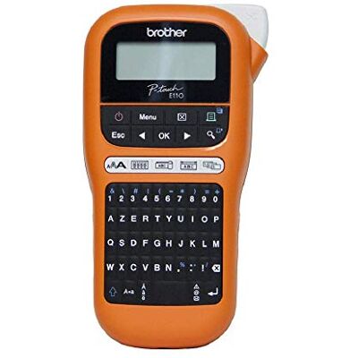 Brother Etiquetadora Industrial Profissional Vem com 1 Fita Tze-FX221 Preto/Branco de 9 mm Brother Etiquetadora Industrial Profissional Vem com 1 Fita Tze-FX221 Preto/Branco de 9 mm