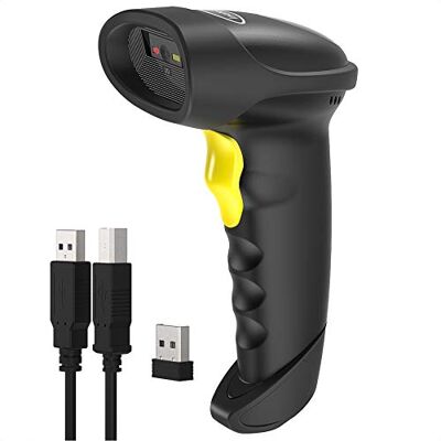 Inateck 2D QR Leitor para códigos de barras sem fio, códigos 1D, 2D, adptador Wireless, para POS, compatível com Bluetooth e 2,4 Ghz, BCST-50 Inateck 2D QR Leitor para códigos de barras sem fio, códigos 1D, 2D, adptador Wireless, para POS, compatível com Bluetooth e 2,4 Ghz, BCST-50