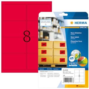 Etiquetas Néon Vermelho Herma - Sinalização, Impressão, 160 unid Etiquetas Néon Vermelho Herma - Sinalização, Impressão, 160 unid