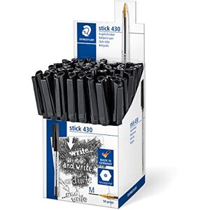 STAEDTLER Stick 430 M-9CP5 Esferográfica de ponta média (50 unidades), cor preta STAEDTLER Stick 430 M-9CP5 Esferográfica de ponta média (50 unidades), cor preta