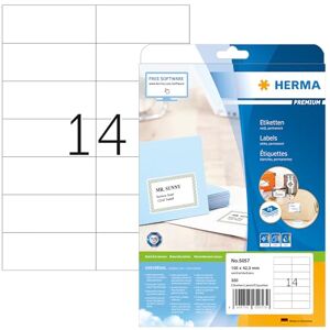 Etiquetas HERMA 5057 - 105x42mm, 25 Folhas, Fosco, Imprimíveis Etiquetas HERMA 5057 - 105x42mm, 25 Folhas, Fosco, Imprimíveis