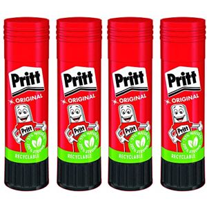 STAEDTLER Cola em barra Pritt, cola segura e adequada para crianças para artesanato, adesivo forte para uso escolar e de escritório, 4 colas em barra Pritt de 22 g STAEDTLER Cola em barra Pritt, cola segura e adequada para crianças para artesanato, adesivo forte para uso escolar e de escritório, 4 colas em barra Pritt de 22 g